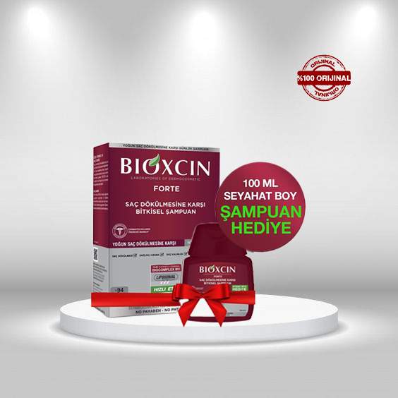 Bioxcin Forte Saç Dökülmesine Karşı Bitkisel Şampuan 300 ML + 100 ML Seyahat Boyu Hediye